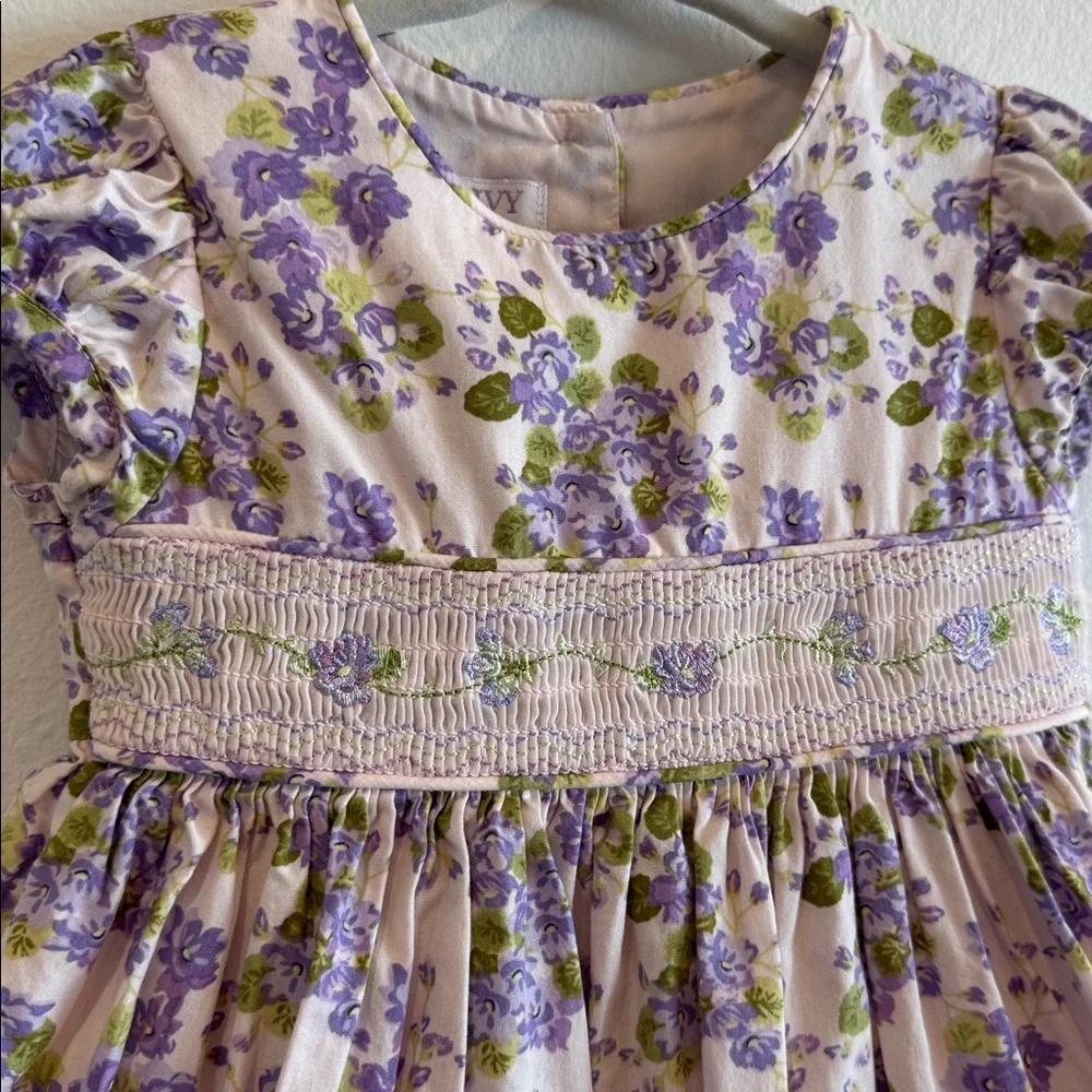 iris & ivy Floral Dress in Purple and Green smocked detail
18 months - Picture 2 of 8